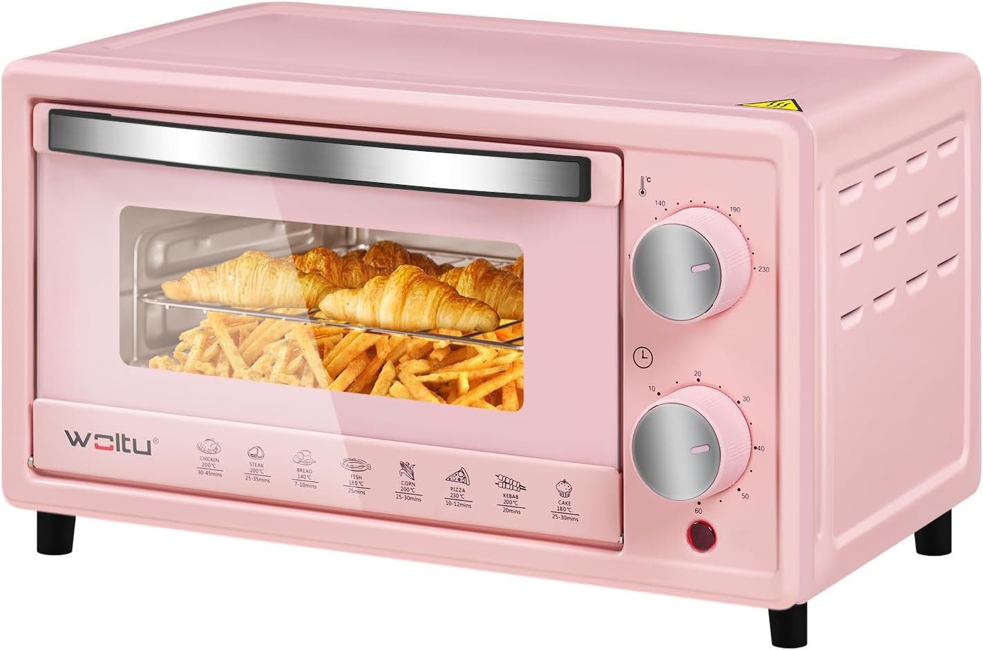 Mini-four WOLTU 10 L 650 W grill rose